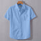 Light Blue Oxford Regular Fit Plain Shirt Half Sleeves