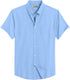 Men's Sky Blue Cotton Solid Half Sleeves Casual Shirt