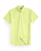 Men's Yellow Regular Fit Half Sleeves Shirt