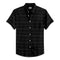 Oxford Cotton Black Plain Striped Half Sleeves Shirts