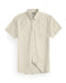Men's Beige Regular Fit Half Sleeves Shirt
