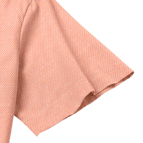 Oxford Cotton Orange Plain Men's Half Shirts