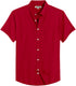 Men's Red Cotton Solid Half Sleeves Casual Shirt