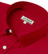 Men's Red Cotton Solid Half Sleeves Casual Shirt