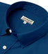 Royal Blue Cotton Solid Half Sleeves Shirt