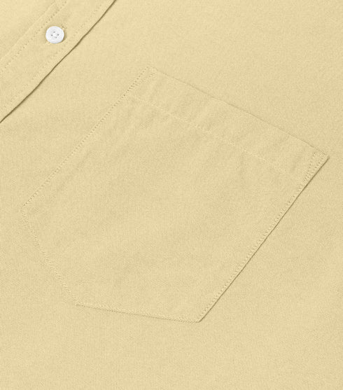 Oyster White Cotton Solid Half Sleeves Shirt