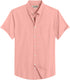 Pink Cotton Solid Half Sleeves Shirt