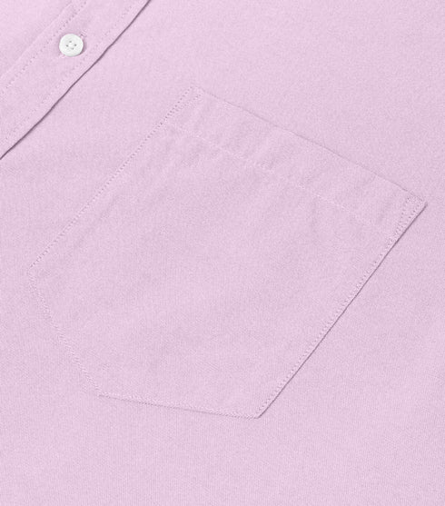 Light Purple Cotton Solid Half Sleeves Shirt