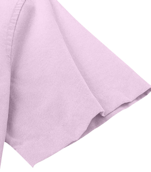 Light Purple Cotton Solid Half Sleeves Shirt