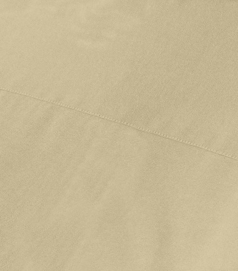 Beige Cotton Solid Half Sleeves Shirt