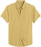 Mustard Cotton Solid Half Sleeves Shirt