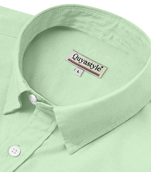 Pebble Green Cotton Solid Half Sleeves Shirt