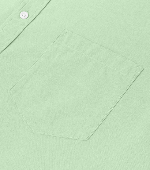Pebble Green Cotton Solid Half Sleeves Shirt