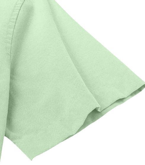 Pebble Green Cotton Solid Half Sleeves Shirt