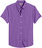 Purple Cotton Solid Half Sleeves Shirt
