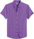 Purple Cotton Solid Half Sleeves Shirt