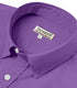 Purple Cotton Solid Half Sleeves Shirt