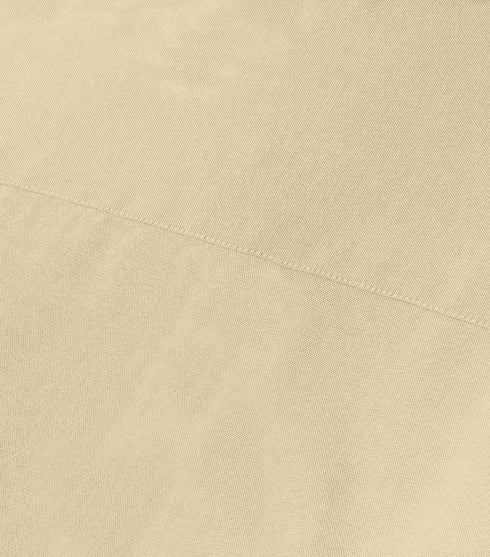 Beige Cotton Solid Half Sleeves Shirt