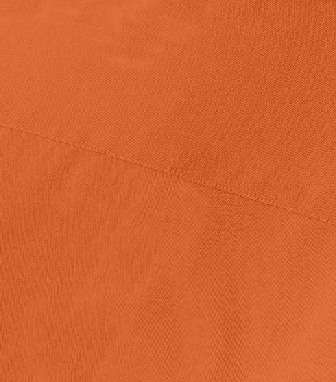 Orange Cotton Solid Half Sleeves Shirt