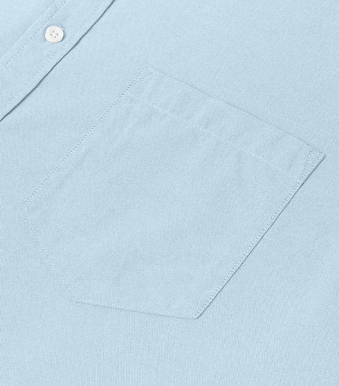 Ash Grey Cotton Solid Half Sleeves Shirt