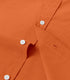 Orange Cotton Solid Half Sleeves Shirt