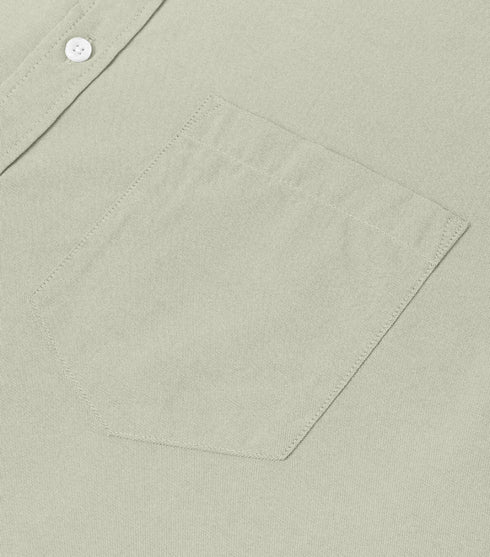 Pastel Grey Cotton Solid Half Sleeves Shirt