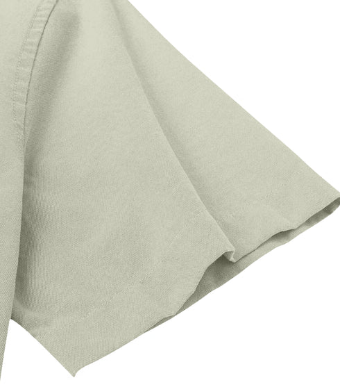 Pastel Grey Cotton Solid Half Sleeves Shirt