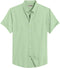 Olive Green Cotton Solid Half Sleeves Shirt