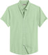 Olive Green Cotton Solid Half Sleeves Shirt