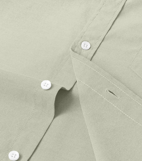 Pastel Grey Cotton Solid Half Sleeves Shirt