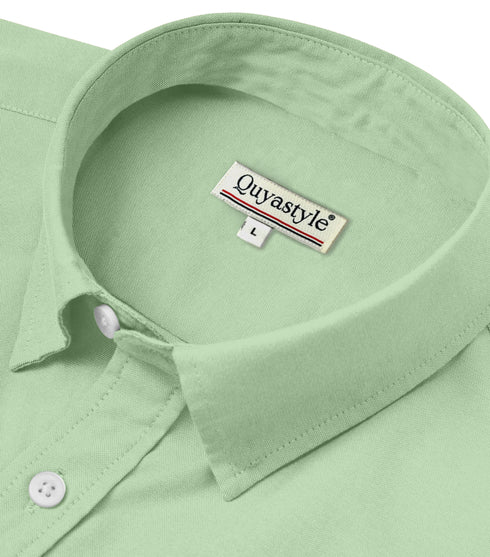 Olive Green Cotton Solid Half Sleeves Shirt