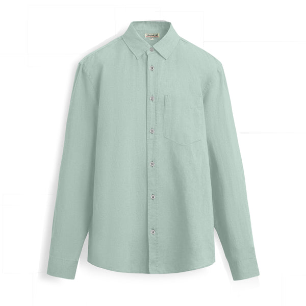 Bean Grey Men's Long Sleeves Casual Shirt