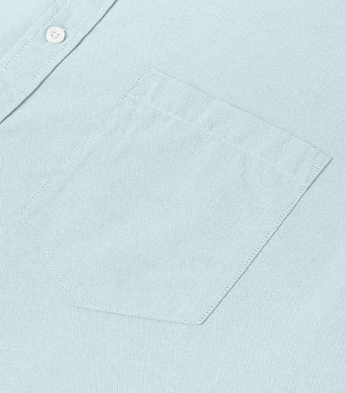 Mint Cream Cotton Solid Half Sleeves Shirt