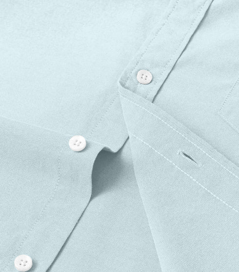 Mint Cream Cotton Solid Half Sleeves Shirt
