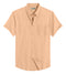 Orange Cream Cotton Solid Half Sleeves Shirt