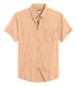 Orange Cream Cotton Solid Half Sleeves Shirt
