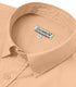 Orange Cream Cotton Solid Half Sleeves Shirt