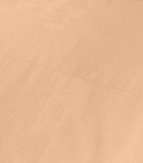 Orange Cream Cotton Solid Half Sleeves Shirt