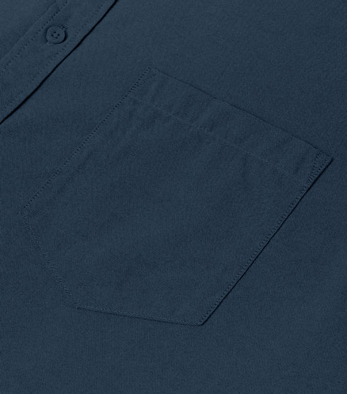 Pearl Blue Cotton Solid Half Sleeves Casual Shirt