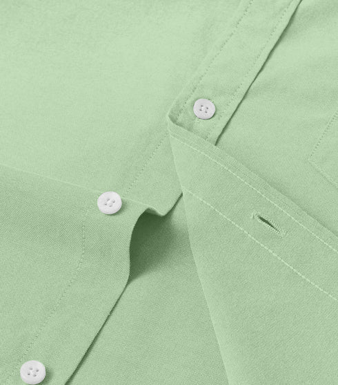 Olive Green Cotton Solid Half Sleeves Shirt