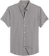 Dark Grey Cotton Solid Half Sleeves Shirt