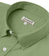Dark Green Cotton Solid Half Sleeves Shirt
