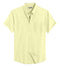 Light Yellow Cotton Solid Half Sleeves Shirt