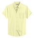 Light Yellow Cotton Solid Half Sleeves Shirt