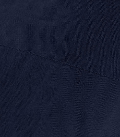 Navy Blue Men's Cotton Solid Half Sleeves Casual Shirt