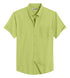 Perrot Green Cotton Solid Half Sleeves Shirt