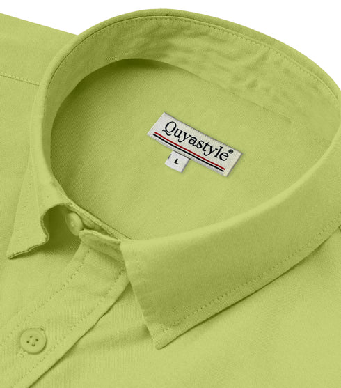 Perrot Green Cotton Solid Half Sleeves Shirt