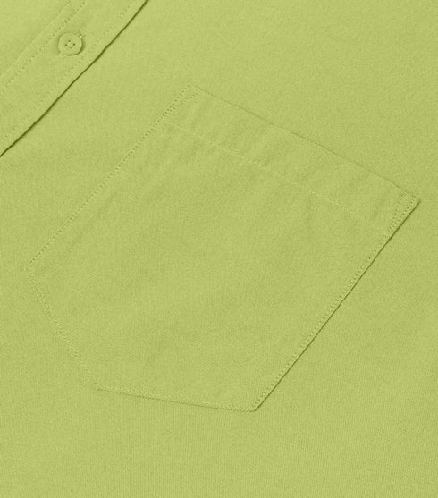 Perrot Green Cotton Solid Half Sleeves Shirt