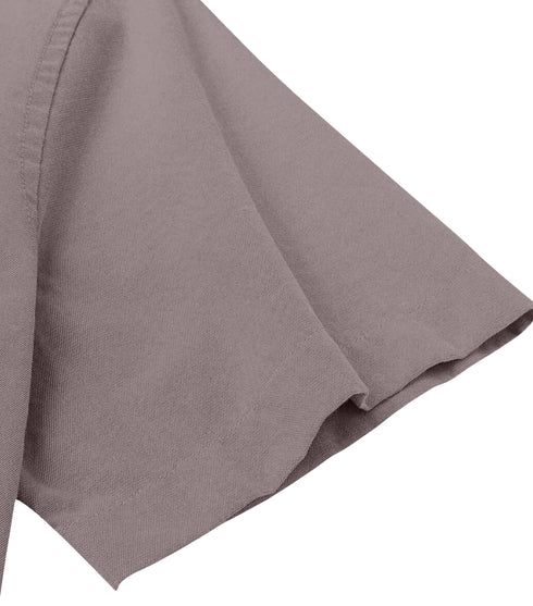 Trolley Grey Cotton Solid Half Sleeves Shirt