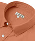 Orange Cotton Solid Half Sleeves Shirt